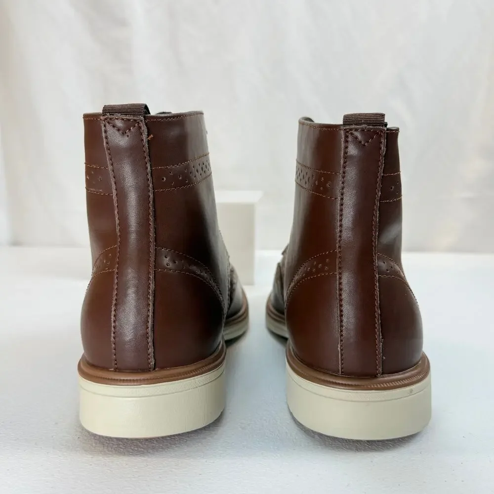Orthocomfoot Men’s Brown Leather Oxford Ankle Boots size 45 (US 11)